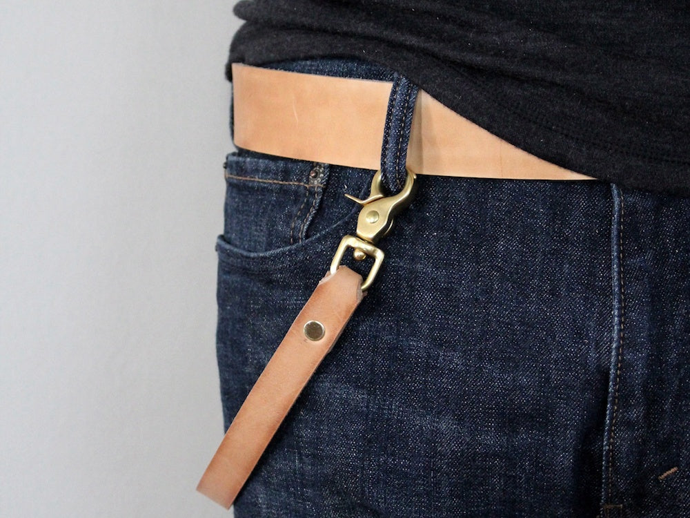 brass and leather wallet chain strap san filippo leather