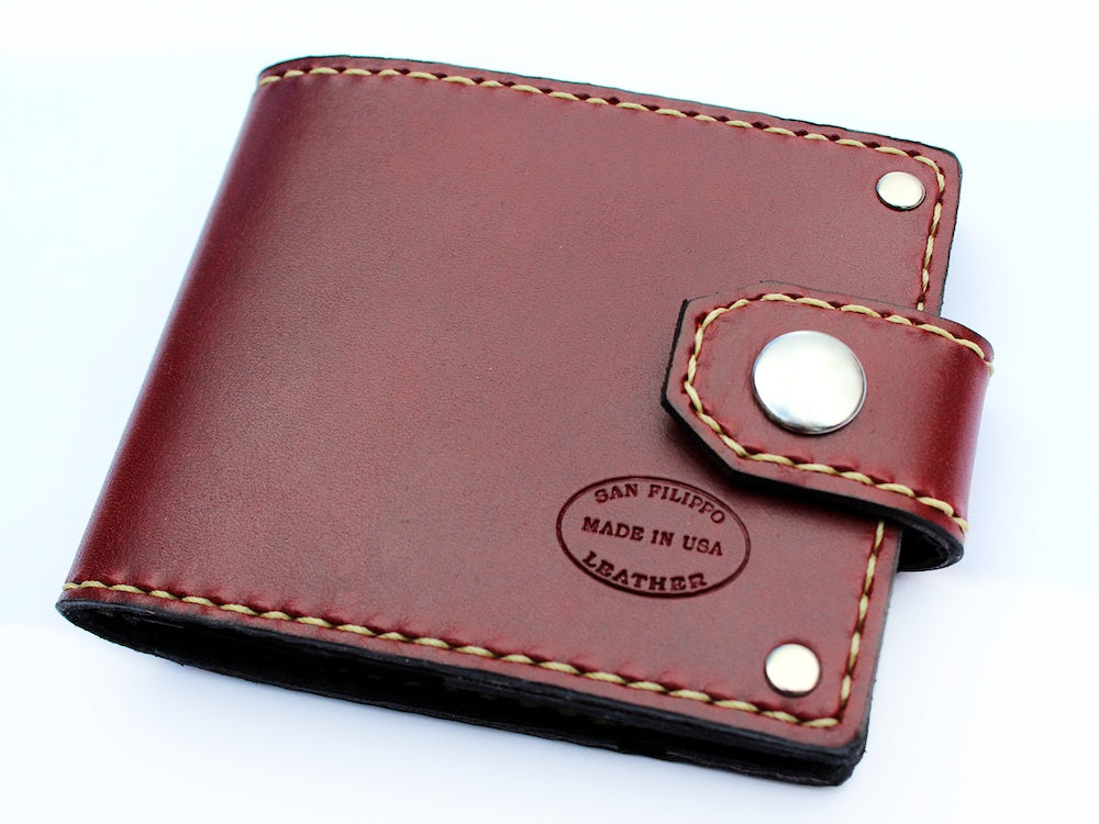 Men's Leather Bifold Wallet with Snap – San Filippo Leather