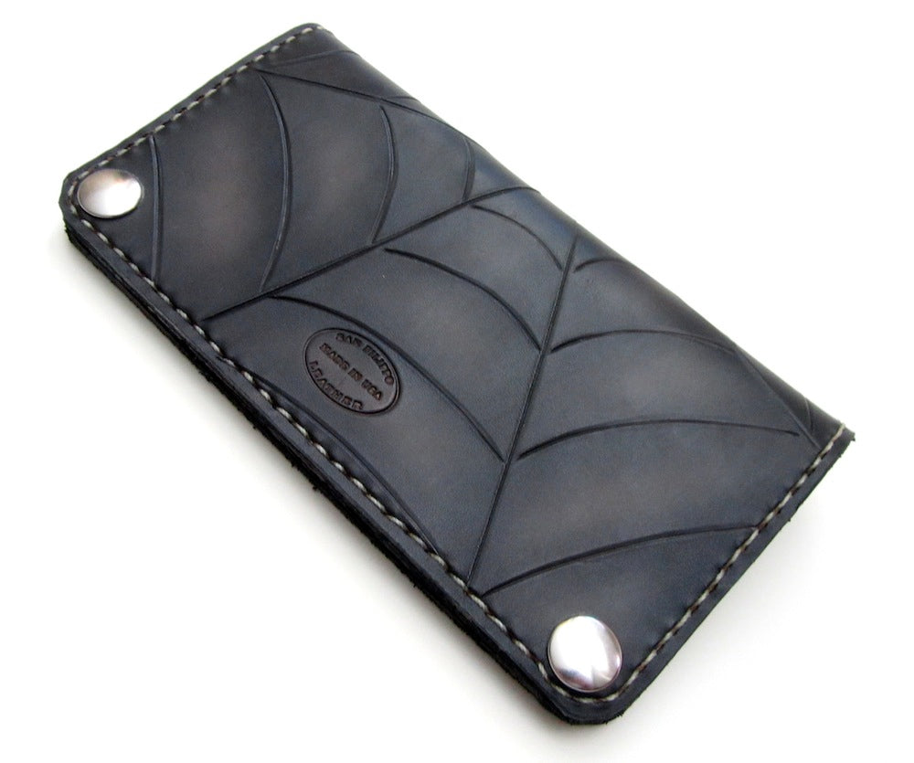 All Black Classic Leather Biker Wallet – San Filippo Leather