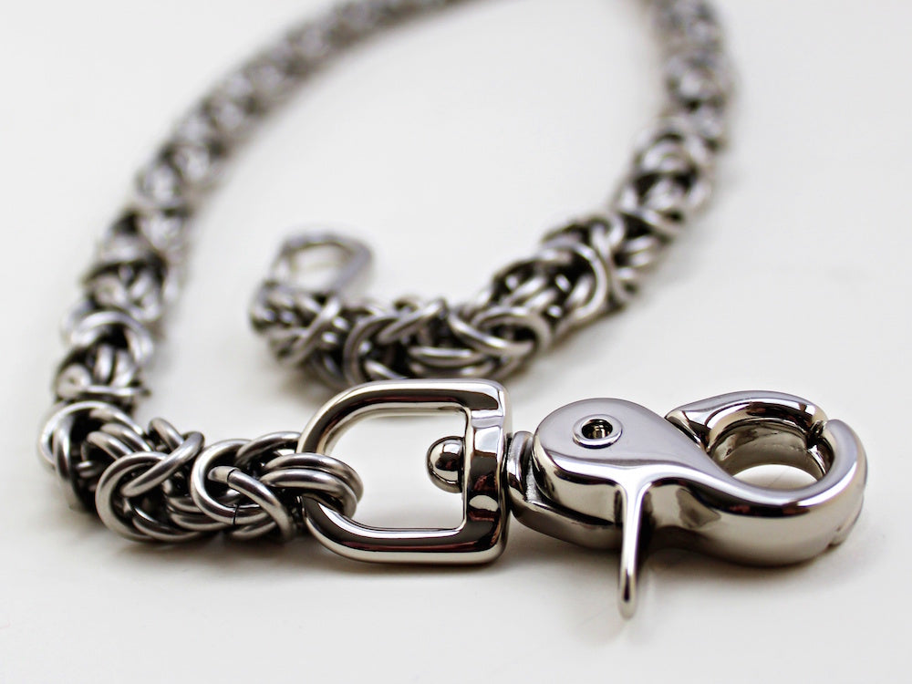 Thick Byzantine Wallet Chain Stainless Steel by San Filippo Leather