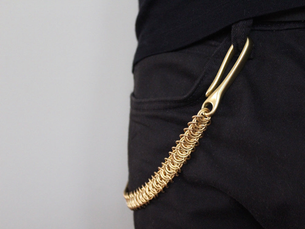 brass wallet chain with hook by san filippo leather