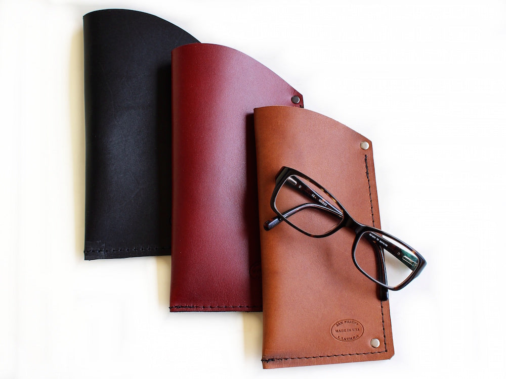 Personalized Leather Glasses Sleeve Soft Leather Sunglasses 