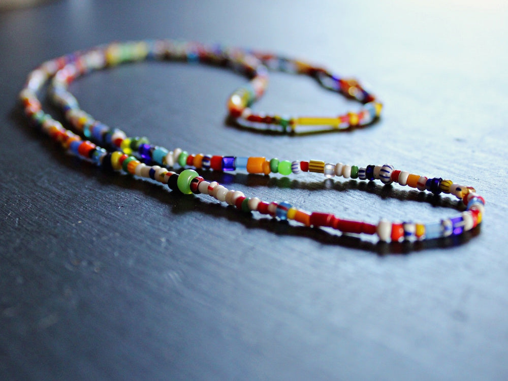 Men Stone Bead Necklace Handmade Strand Chain Round Black Trendy Style  Fashion | eBay