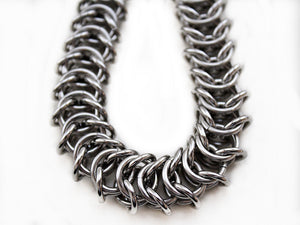 Mens thick heavy chain necklace kings link stainless steel silver by san filippo leather