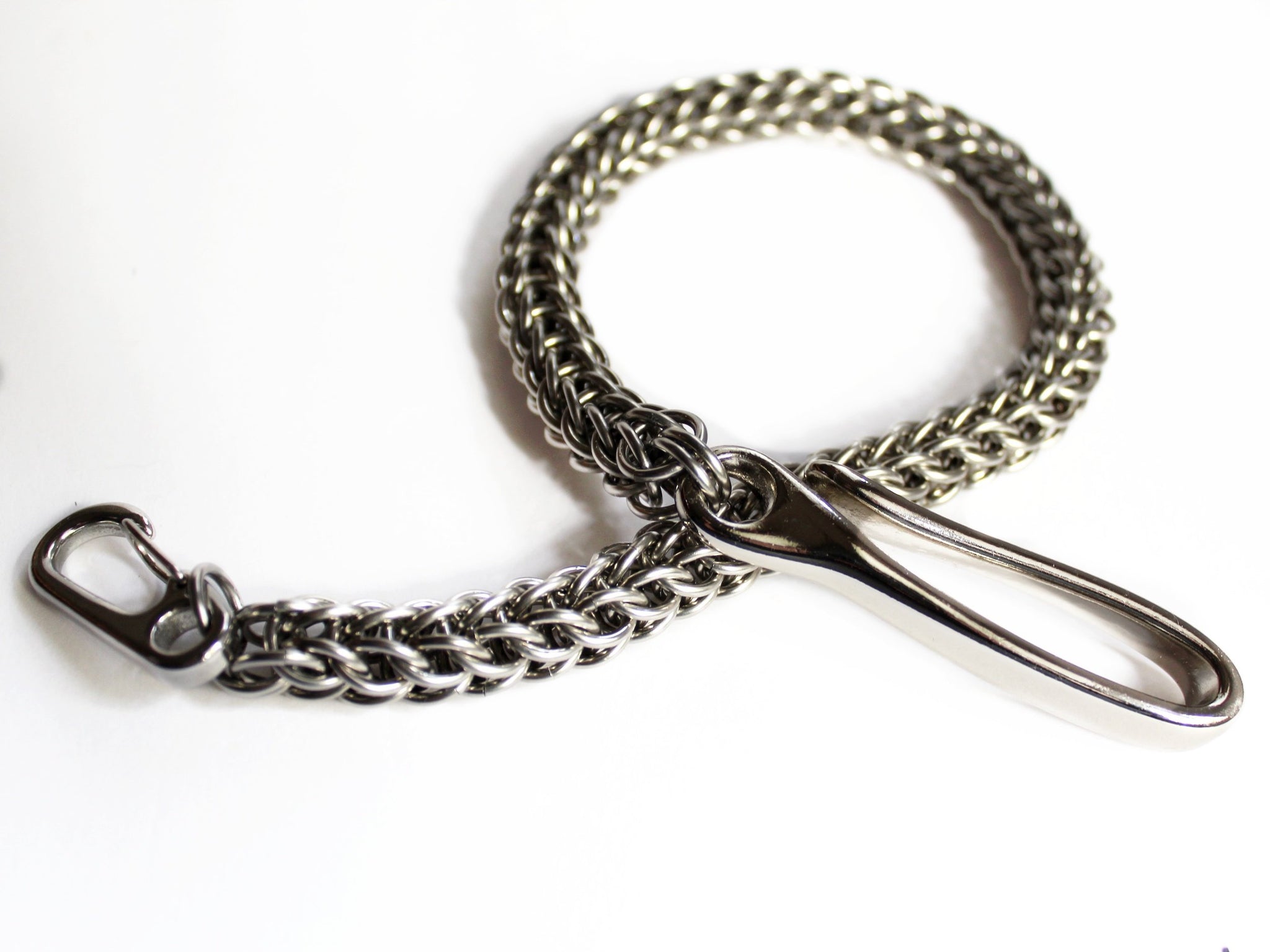 stainless steel persian wallet chain silver by san filippo leather