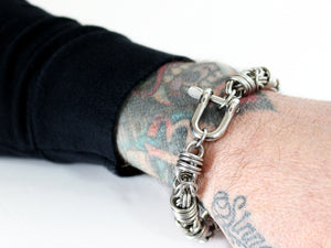 Stainless Steel Men's Orbit Chain Bracelet by San Filippo Leather