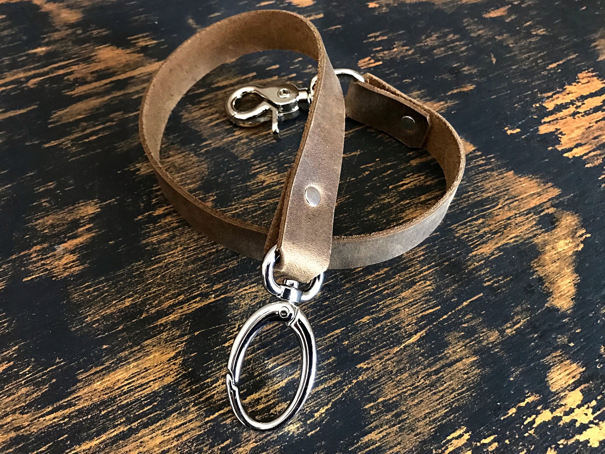 custom leather strap wallet chain wallet leash by san filippo leather