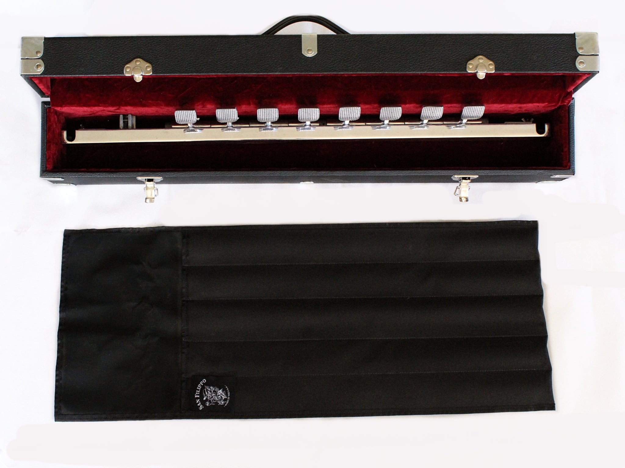 nylon pedal steel guitar leg bags, pedal bags by san filippo leather