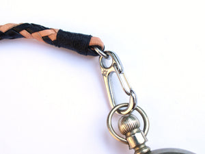 braided leather pocket watch chain san filippo leather