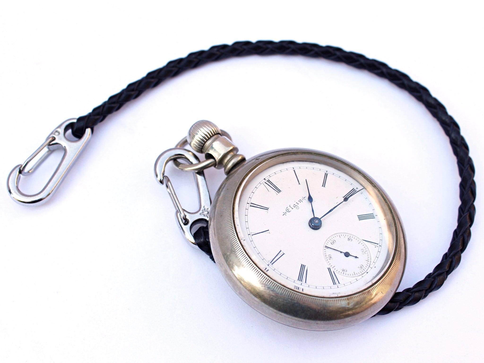 Braided Leather Pocket Watch Chain by San Filippo Leather