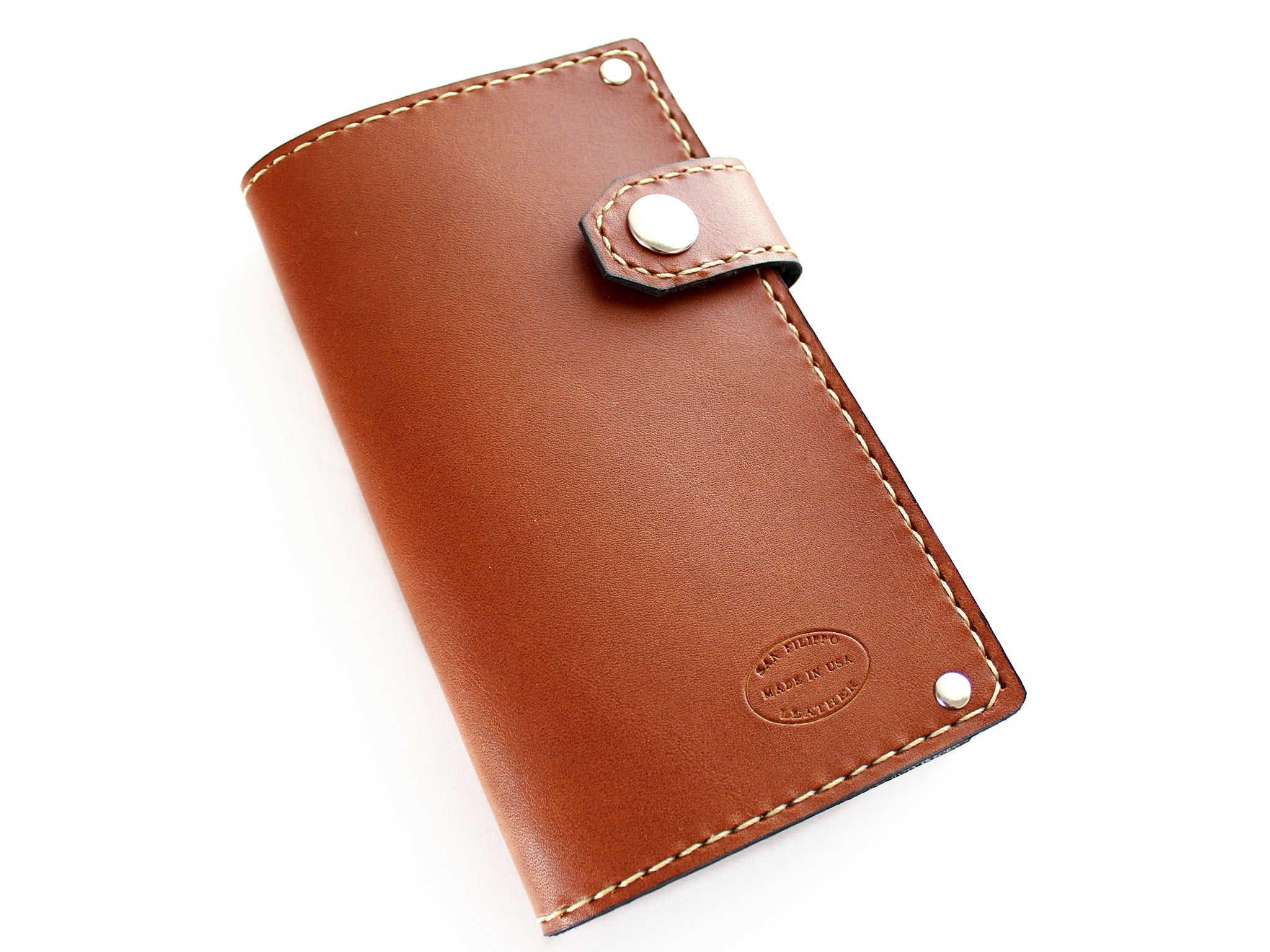 Whiskey Brown Mens Leather Wallet by San Filippo Leather