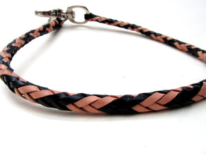 Braided leather wallet chain san filippo leather