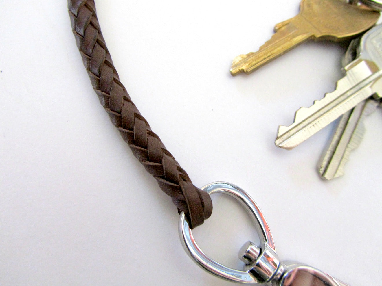 braided leather key chain san filippo leather