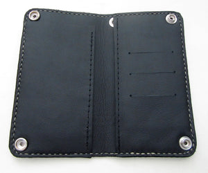 Classic leather biker wallet san filippo leather