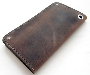 men's long leather wallet full size custom made by san filippo leather