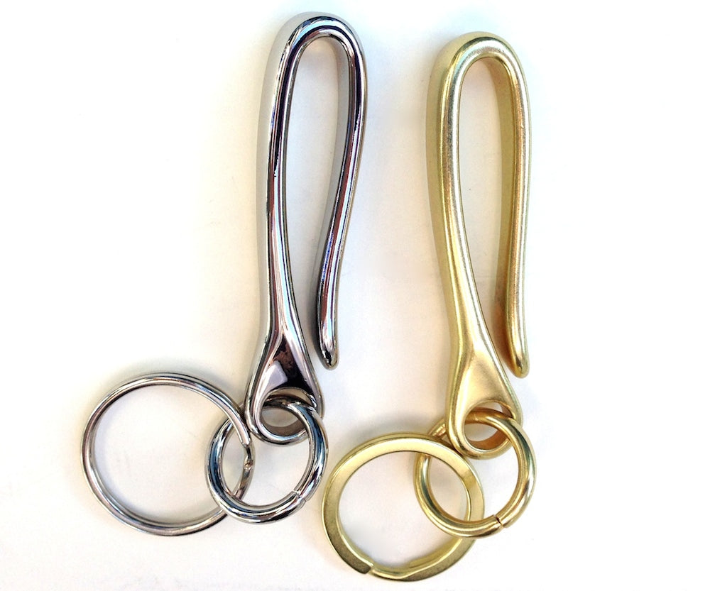 brass or nickel japanese fish hook wallet chain by san filippo leather