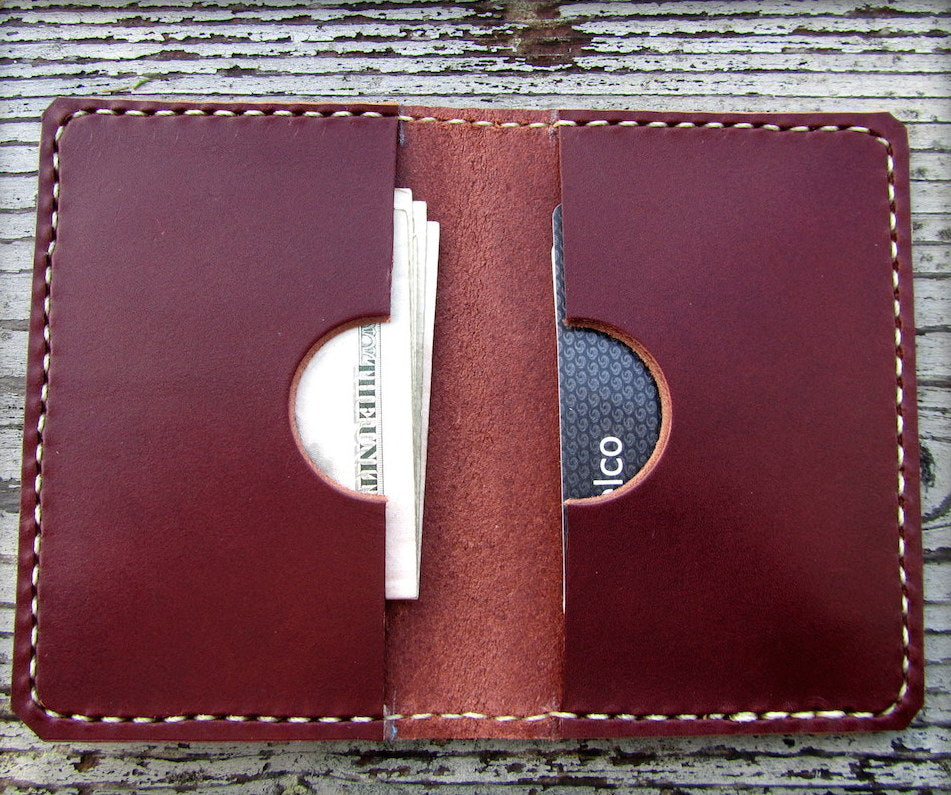 Men's Double Card Leather Wallet – San Filippo Leather