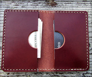 mens double leather card wallet by san filippo leather small wallets american made