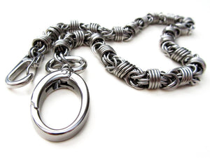 Stainless steel wallet chain orbit by san filippo leather