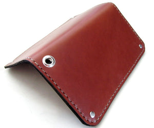 men's long leather wallet full size custom made by san filippo leather