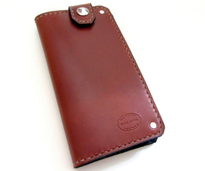 mens leather wallet top snap long full size custom wallets by san filippo leather